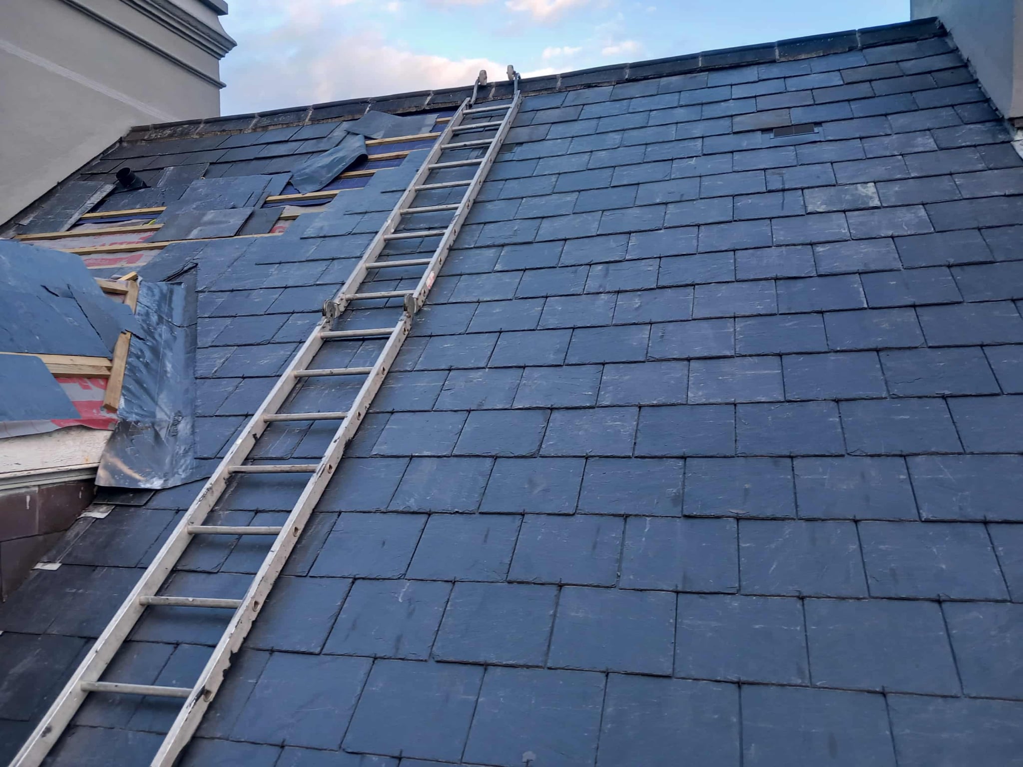 Professional roof repair work